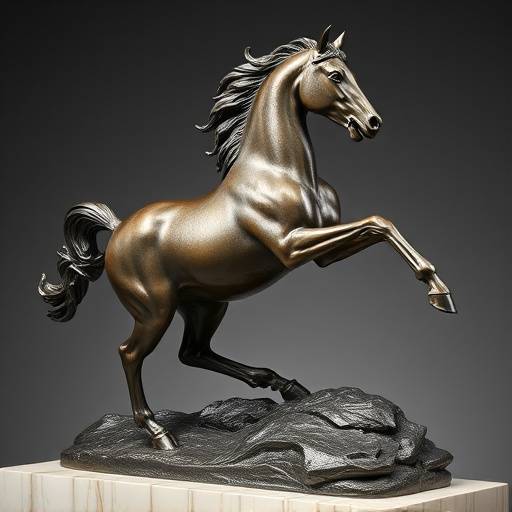 Bronze sculpture of a running horse, symbolizing Florentine power