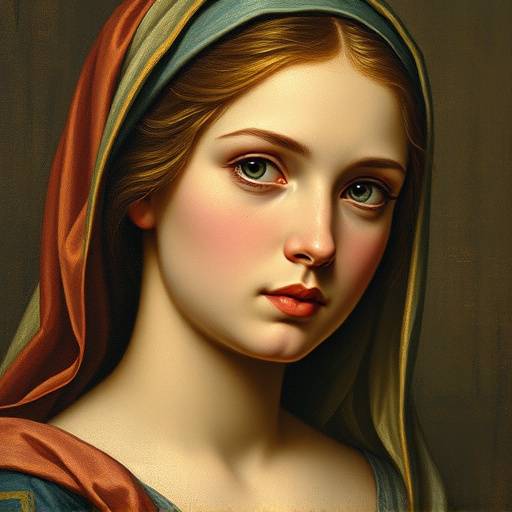 Close-up of a meticulously restored Renaissance-era painting, highlighting the vibrant colors and intricate details after conservation.