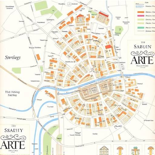 Detailed map showing the location of Bella Arte Studios in Florence